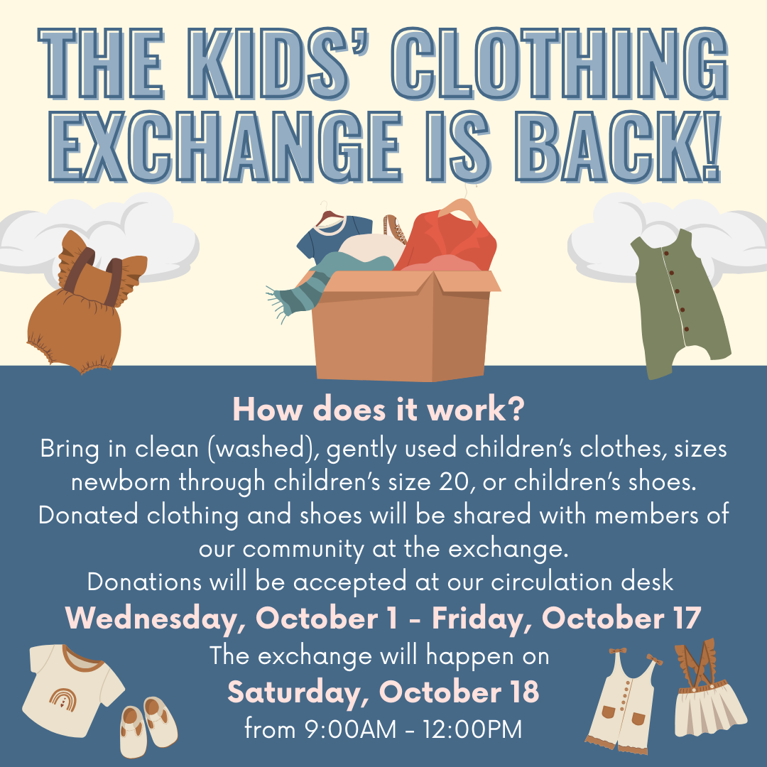 Kids Clothing Exchange is back in October