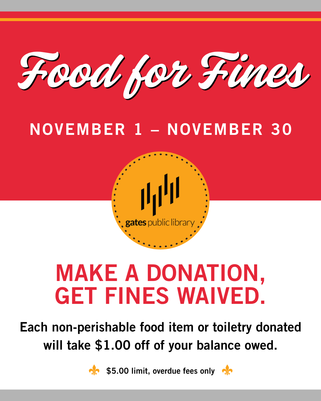 Food for Fines Social Media 2025