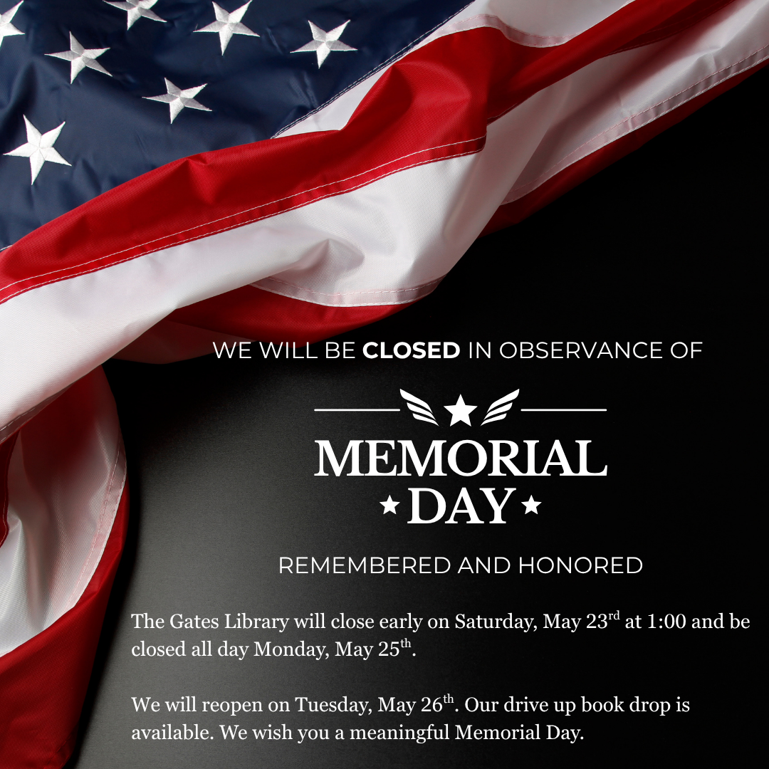 Memorial Day CLOSING 2026